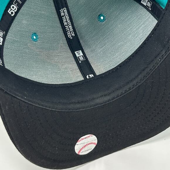 Florida Marlins Hat Baseball Cap New Era 59Fifty Wool Blend Green Fitted 7 1/4 - Picture 5 of 9